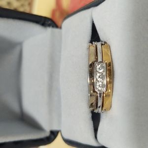 Stacked Rings, 3 Different Metals, Size‎ 6